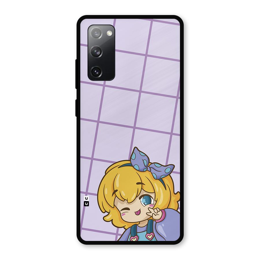 Cute Anime Illustration Metal Back Case for Galaxy S20 FE 5G