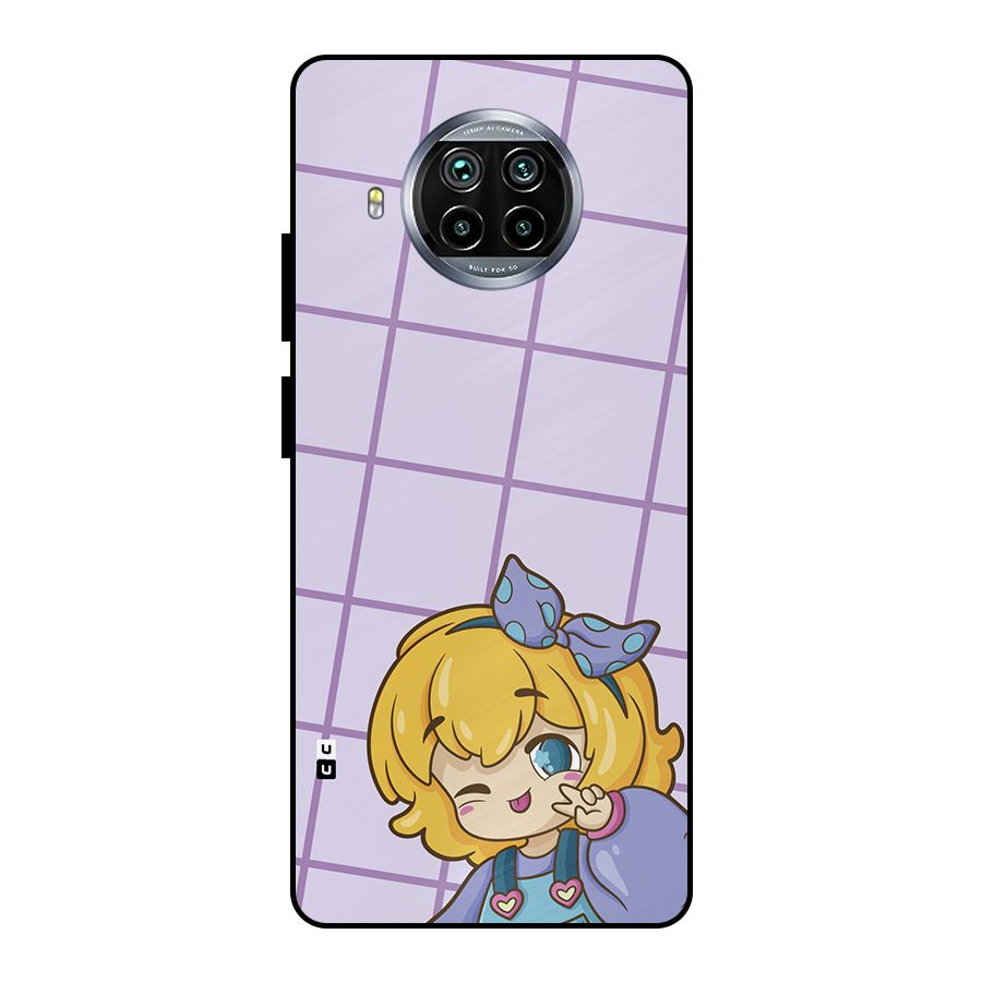 Cute Anime Illustration Metal Back Case for Mi 10i