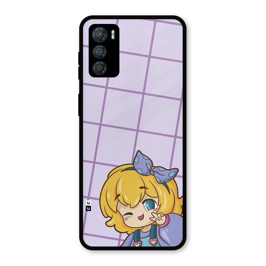 Cute Anime Illustration Metal Back Case for Moto G42