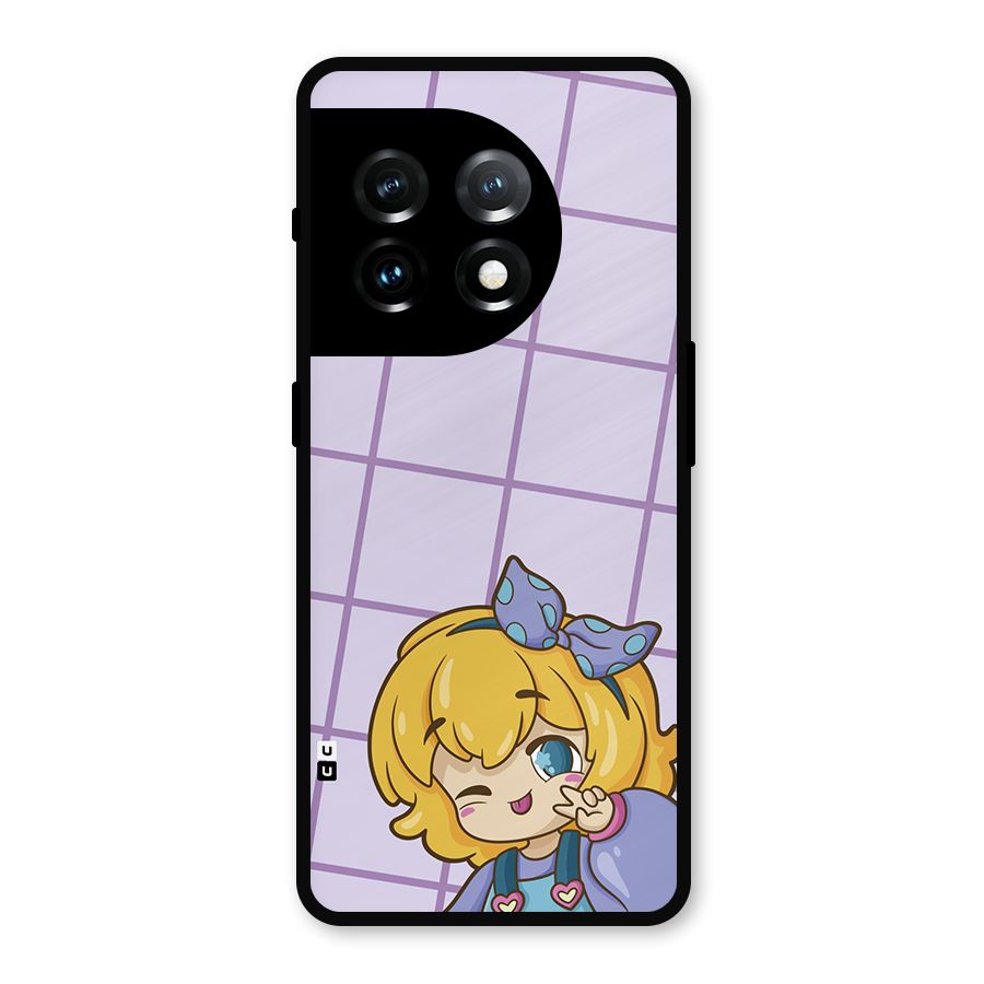 Cute Anime Illustration Metal Back Case for OnePlus 11