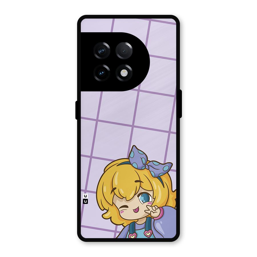 Cute Anime Illustration Metal Back Case for OnePlus 11R