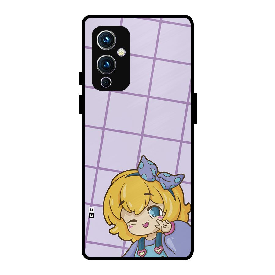 Cute Anime Illustration Metal Back Case for OnePlus 9