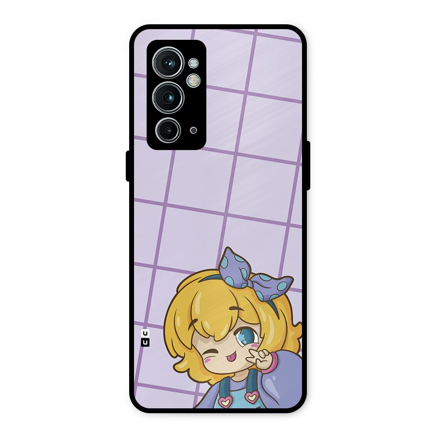 Cute Anime Illustration Metal Back Case for OnePlus 9RT 5G