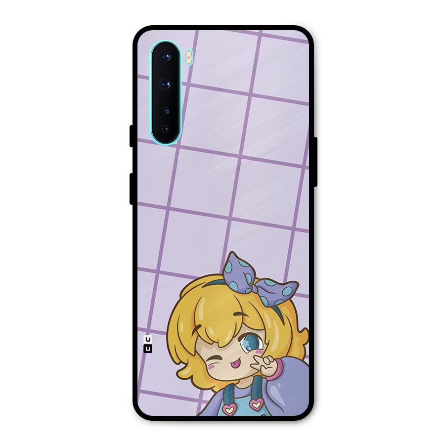 Cute Anime Illustration Metal Back Case for OnePlus Nord