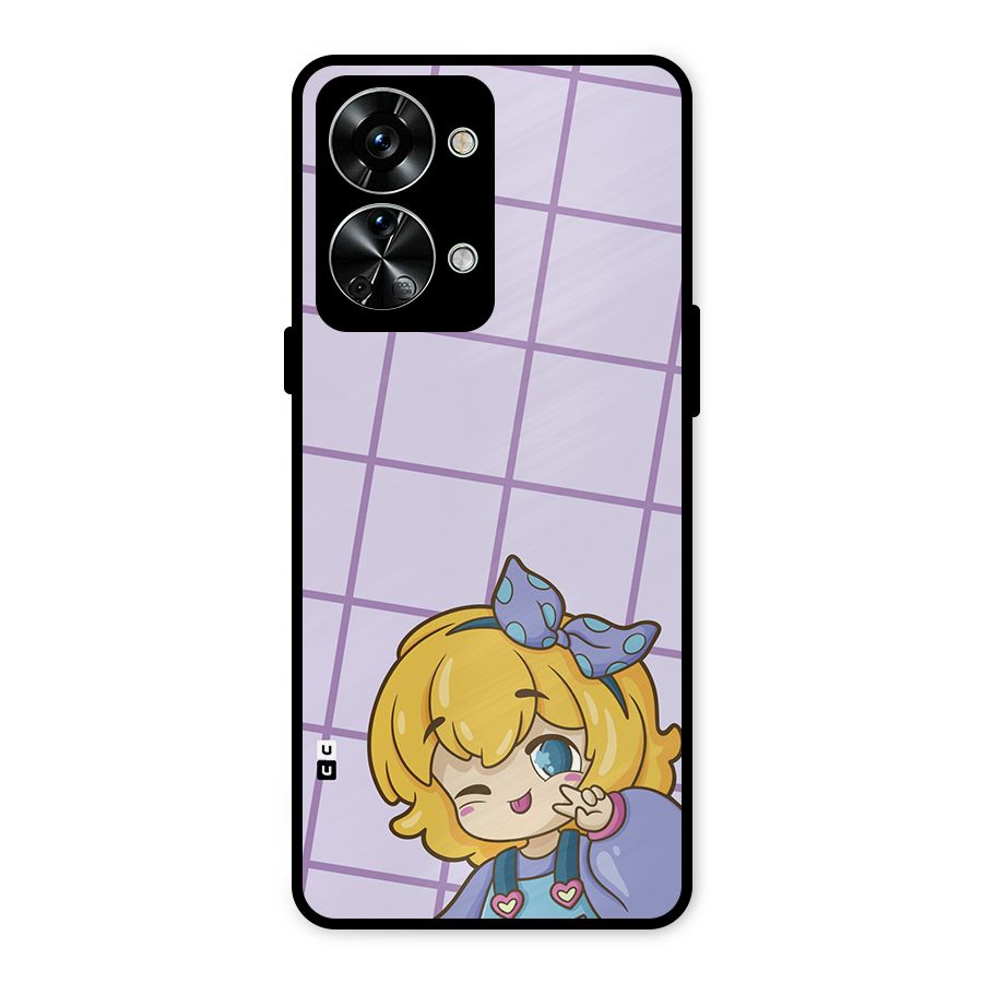Cute Anime Illustration Metal Back Case for OnePlus Nord 2T
