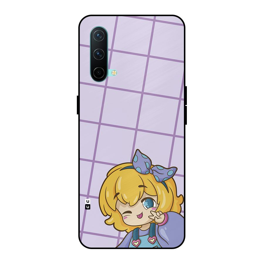 Cute Anime Illustration Metal Back Case for OnePlus Nord CE 5G