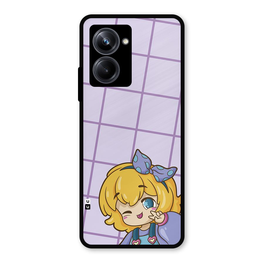 Cute Anime Illustration Metal Back Case for Realme 10 Pro