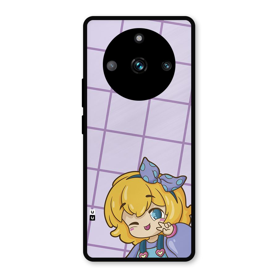 Cute Anime Illustration Metal Back Case for Realme 11 Pro Plus