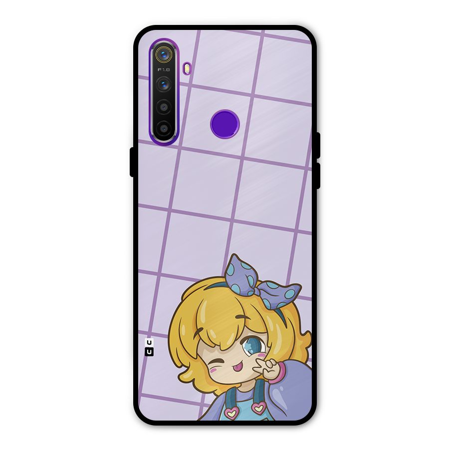 Cute Anime Illustration Metal Back Case for Realme 5
