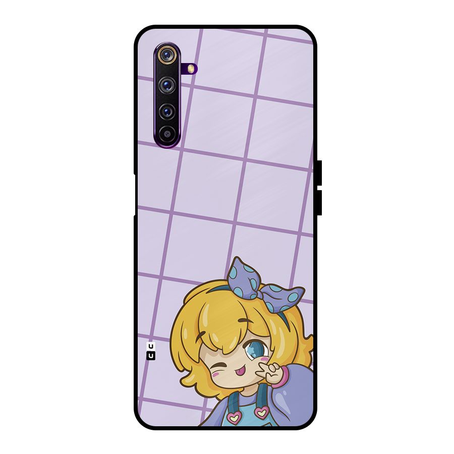 Cute Anime Illustration Metal Back Case for Realme 6 Pro