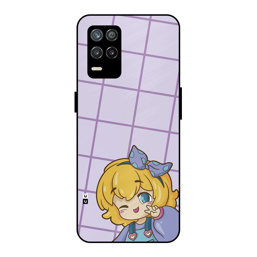 Cute Anime Illustration Metal Back Case for Realme 8 5G