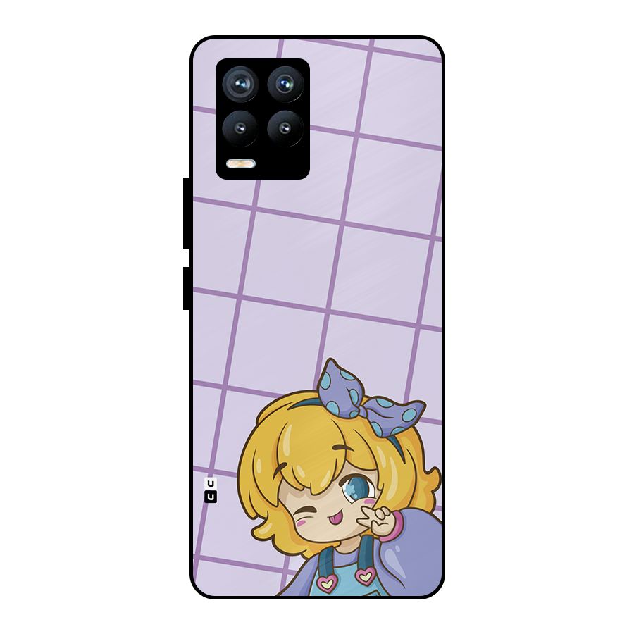 Cute Anime Illustration Metal Back Case for Realme 8 Pro