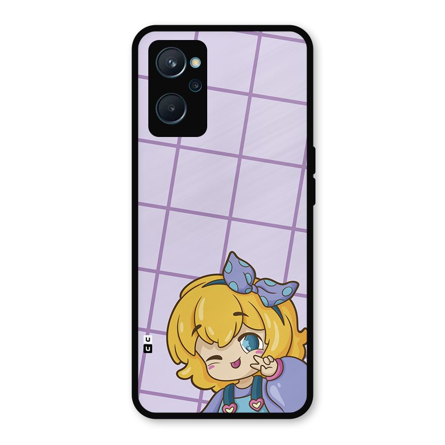 Cute Anime Illustration Metal Back Case for Realme 9i