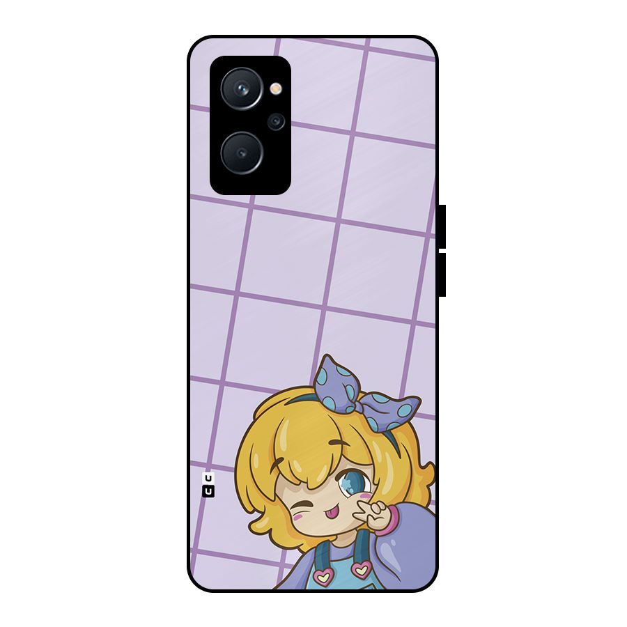 Cute Anime Illustration Metal Back Case for Realme 9i 5G