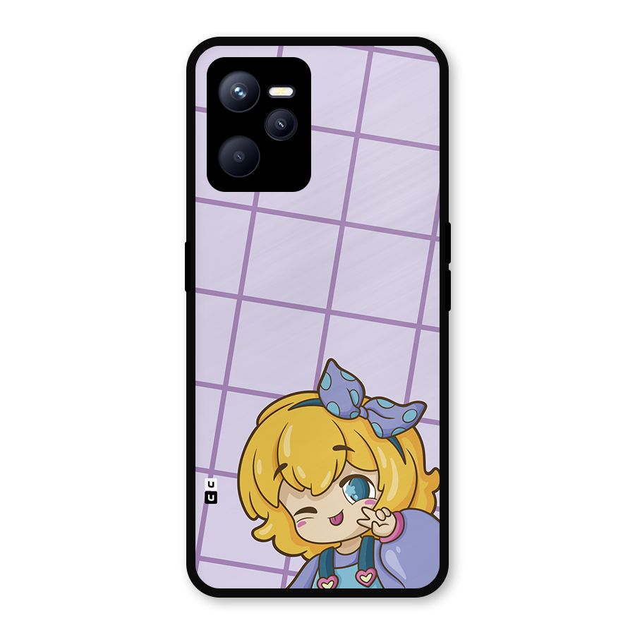 Cute Anime Illustration Metal Back Case for Realme C35