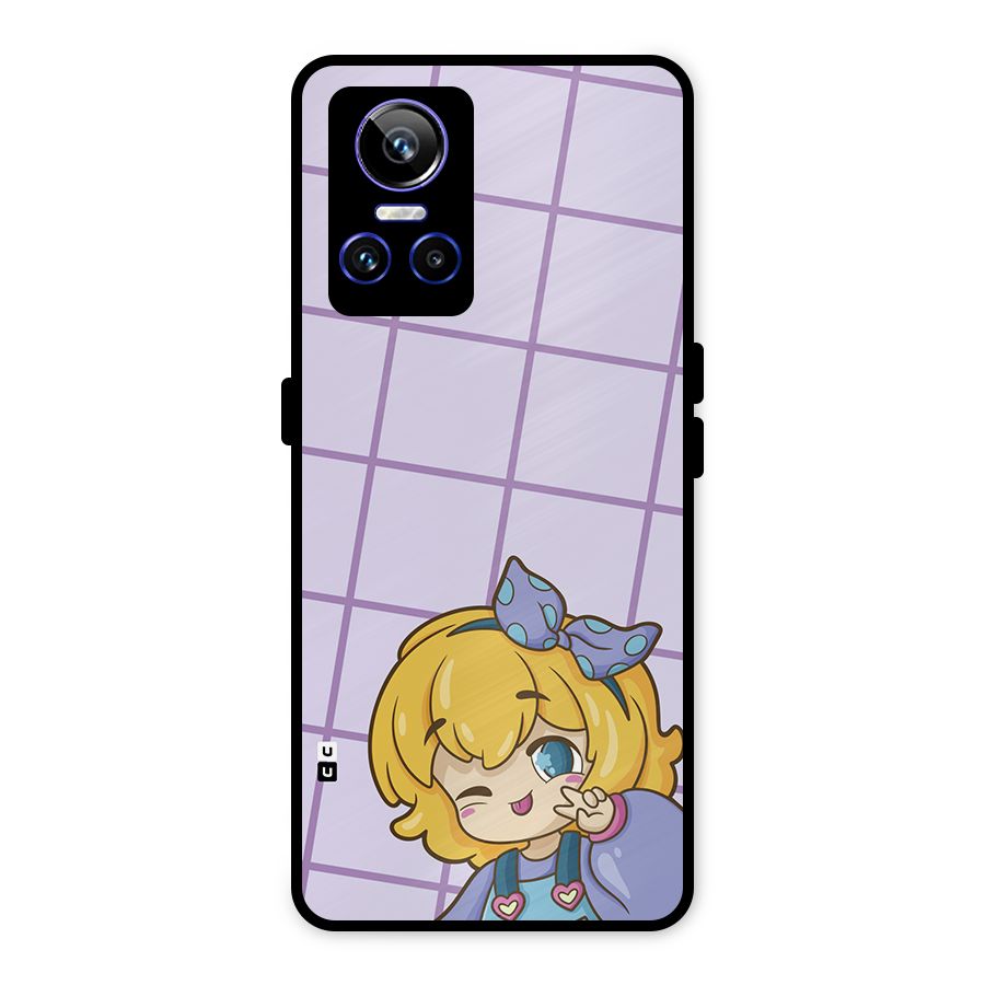 Cute Anime Illustration Metal Back Case for Realme GT Neo 3