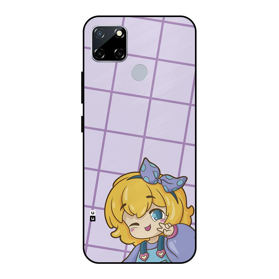 Cute Anime Illustration Metal Back Case for Realme Narzo 30A