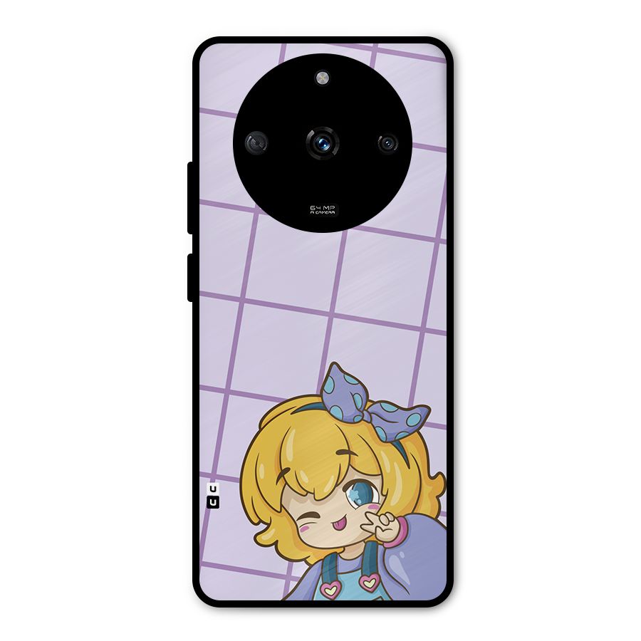 Cute Anime Illustration Metal Back Case for Realme Narzo 60 5G