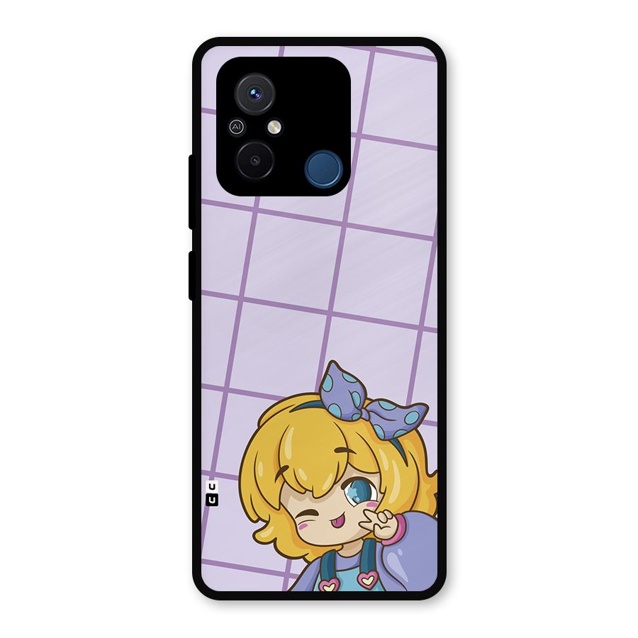 Cute Anime Illustration Metal Back Case for Redmi 12C