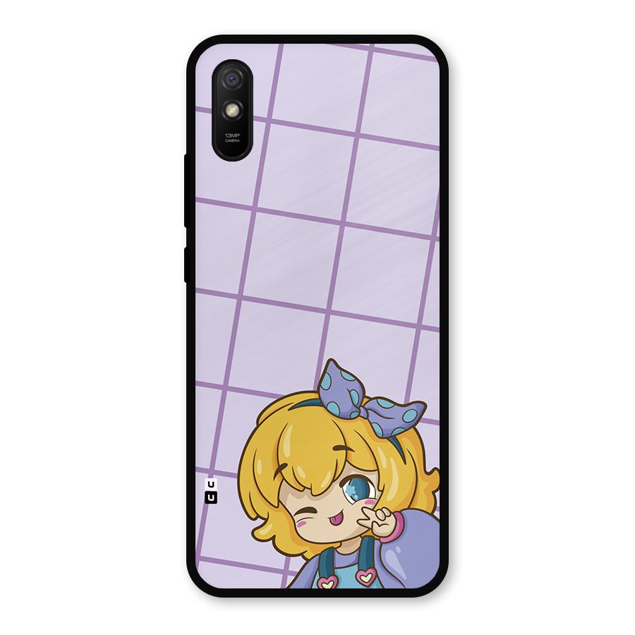 Cute Anime Illustration Metal Back Case for Redmi 9a
