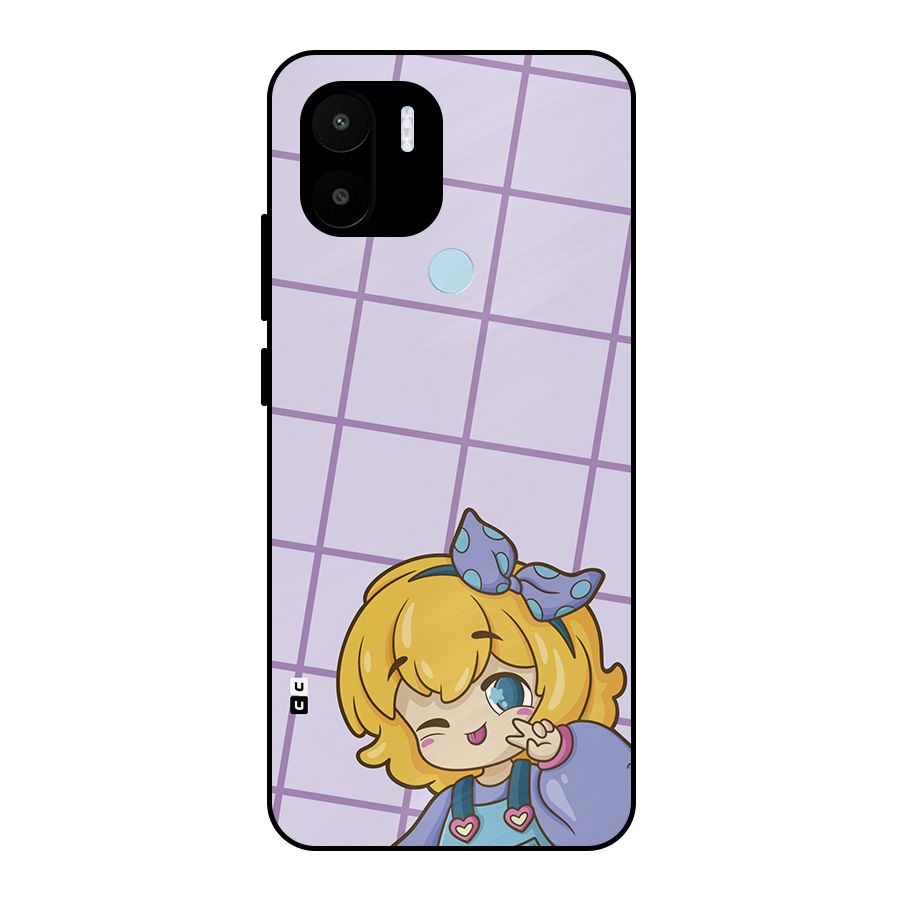 Cute Anime Illustration Metal Back Case for Redmi A2 Plus