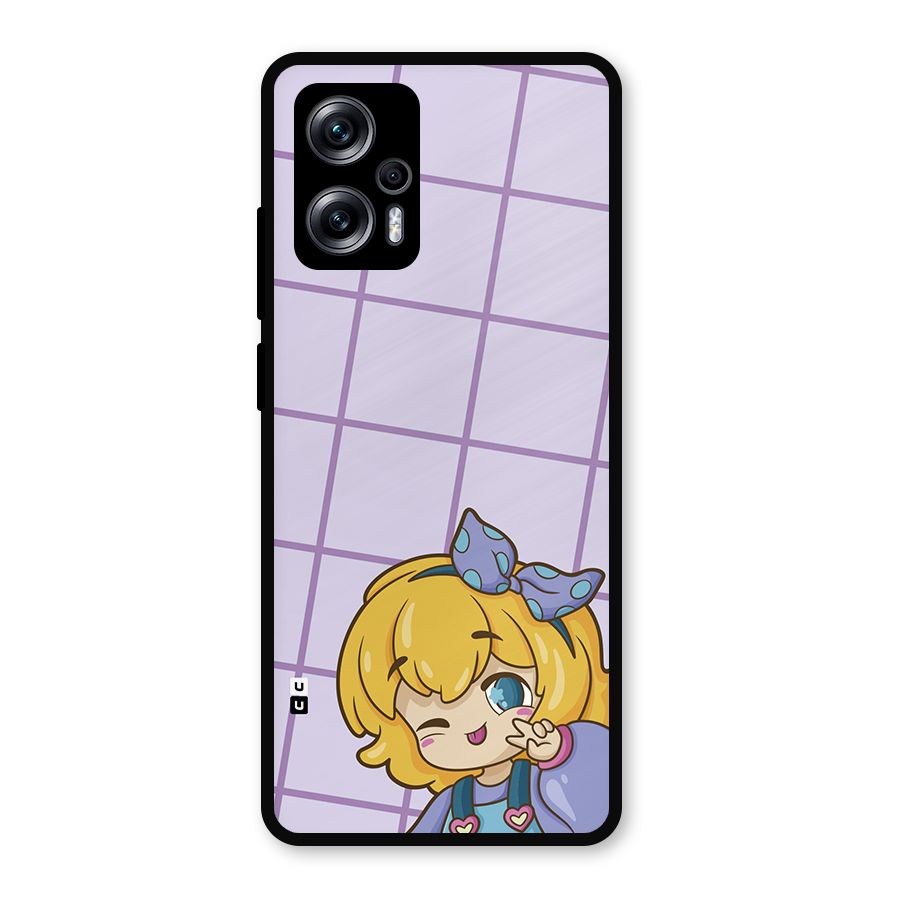Cute Anime Illustration Metal Back Case for Redmi K50i