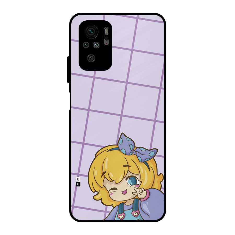 Cute Anime Illustration Metal Back Case for Redmi Note 11 SE