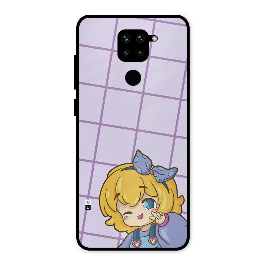 Cute Anime Illustration Metal Back Case for Redmi Note 9