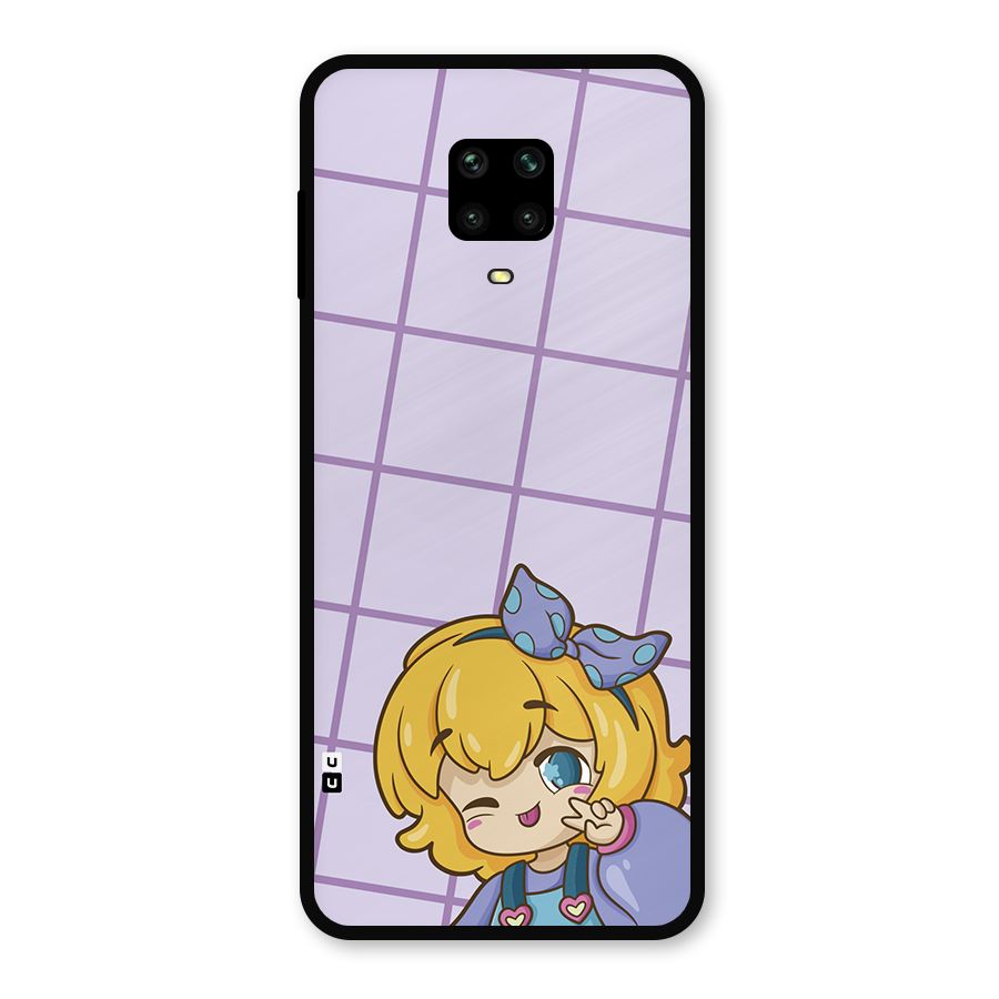 Cute Anime Illustration Metal Back Case for Redmi Note 9 Pro