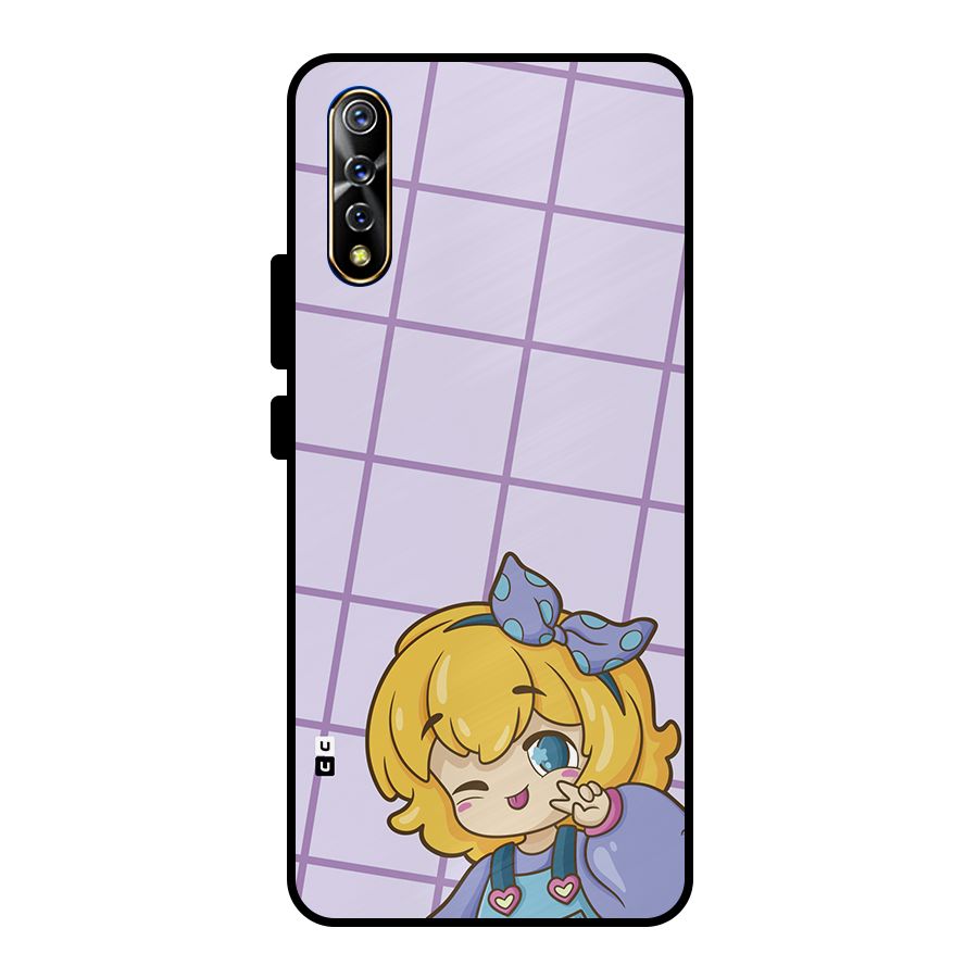 Cute Anime Illustration Metal Back Case for Vivo S1