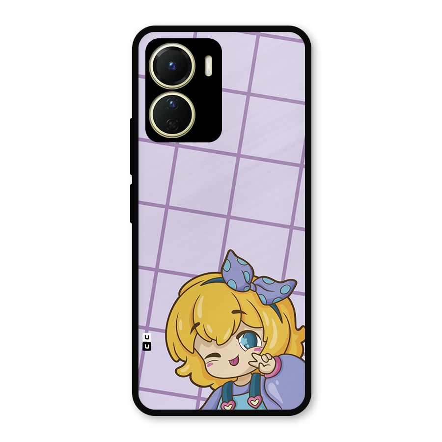 Cute Anime Illustration Metal Back Case for Vivo T2x