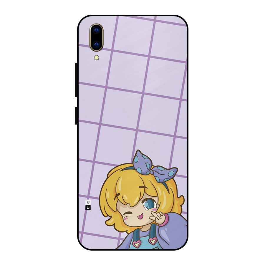 Cute Anime Illustration Metal Back Case for Vivo V11 Pro
