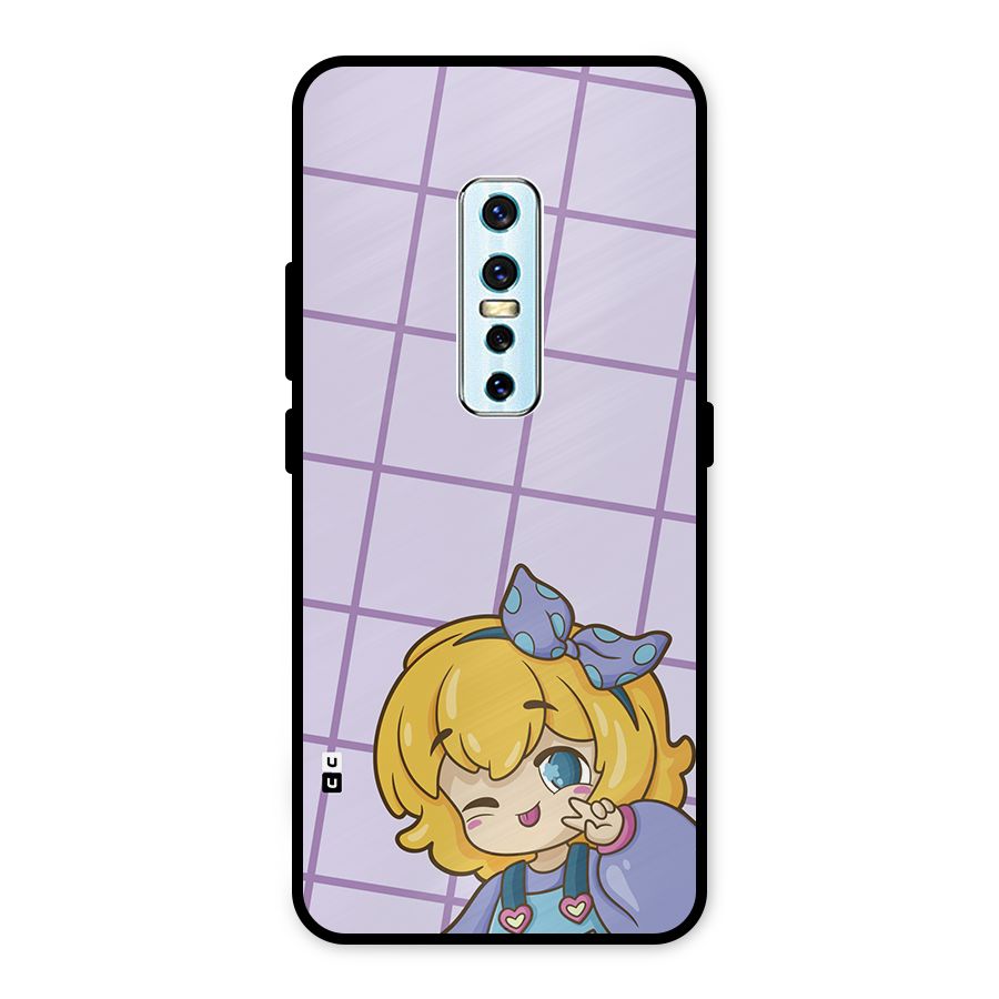 Cute Anime Illustration Metal Back Case for Vivo V17 Pro
