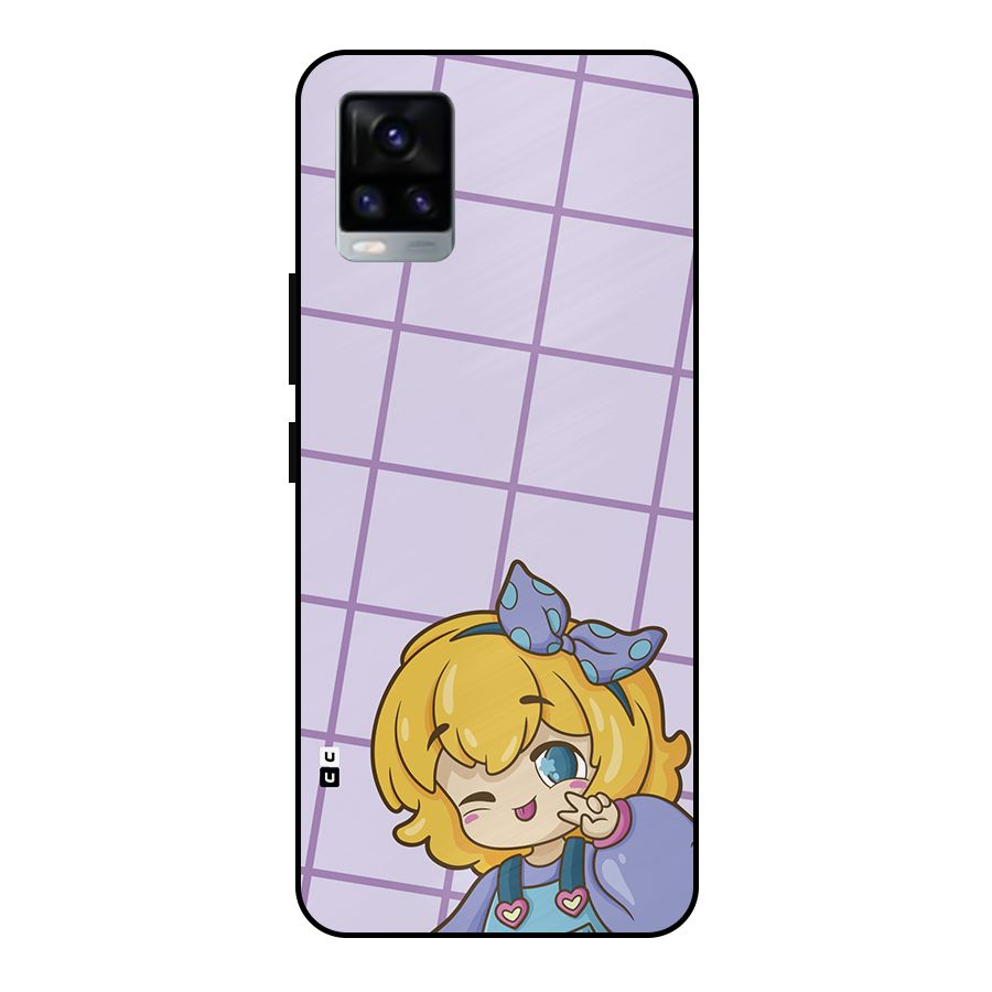 Cute Anime Illustration Metal Back Case for Vivo V20 2021