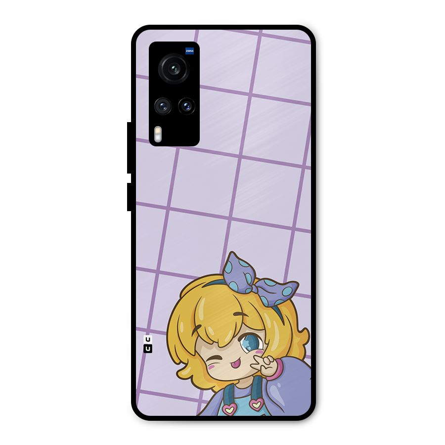 Cute Anime Illustration Metal Back Case for Vivo X60