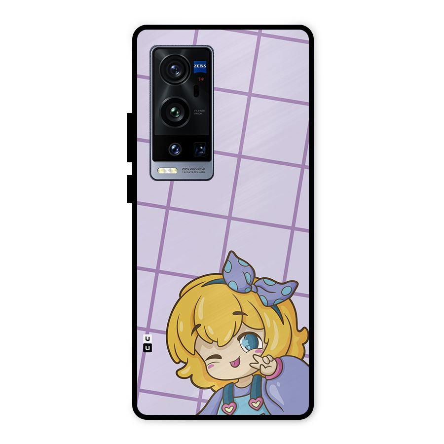Cute Anime Illustration Metal Back Case for Vivo X60 Pro Plus