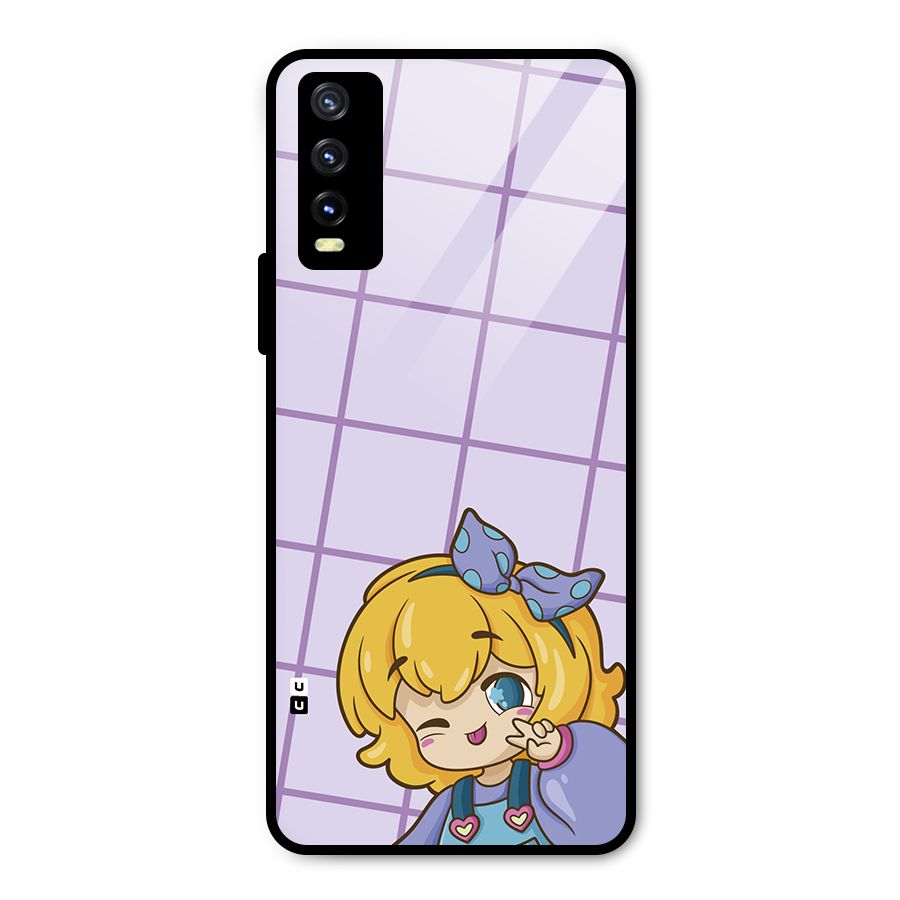 Cute Anime Illustration Metal Back Case for Vivo Y20