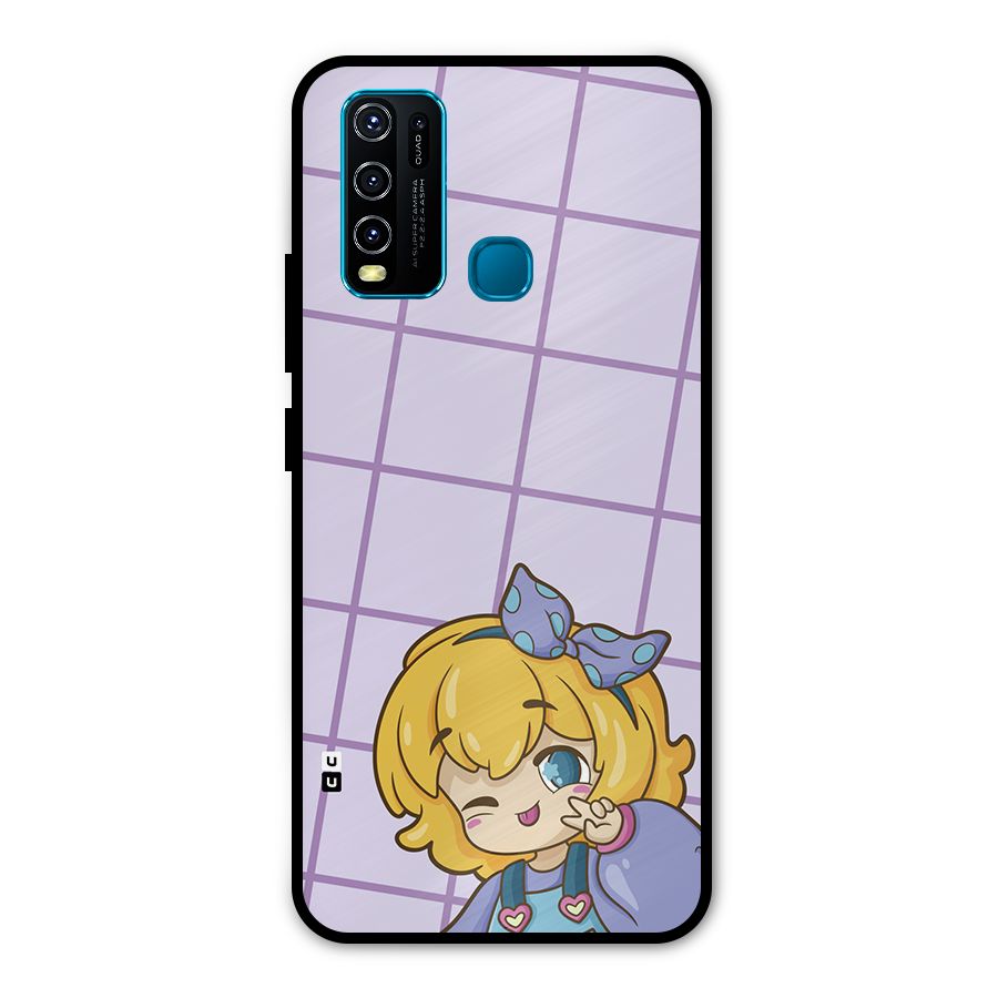 Cute Anime Illustration Metal Back Case for Vivo Y30