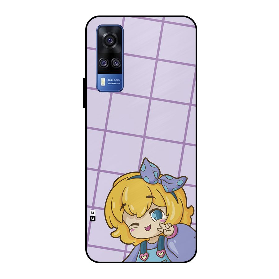 Cute Anime Illustration Metal Back Case for Vivo Y51