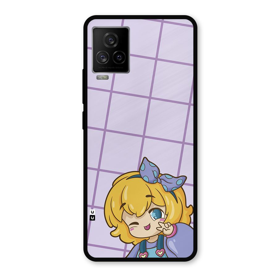 Cute Anime Illustration Metal Back Case for iQOO 7 Legend 5G