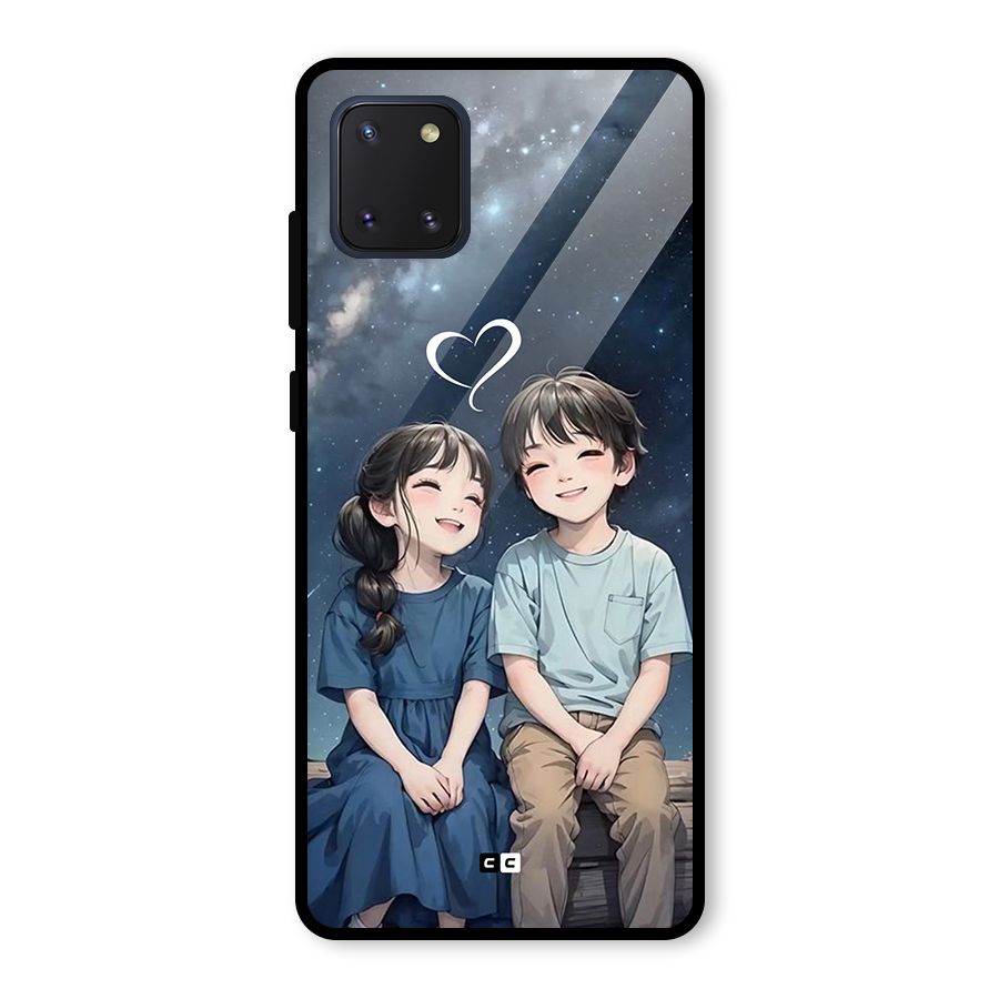 Cute Anime Teens Glass Back Case for Galaxy Note 10 Lite