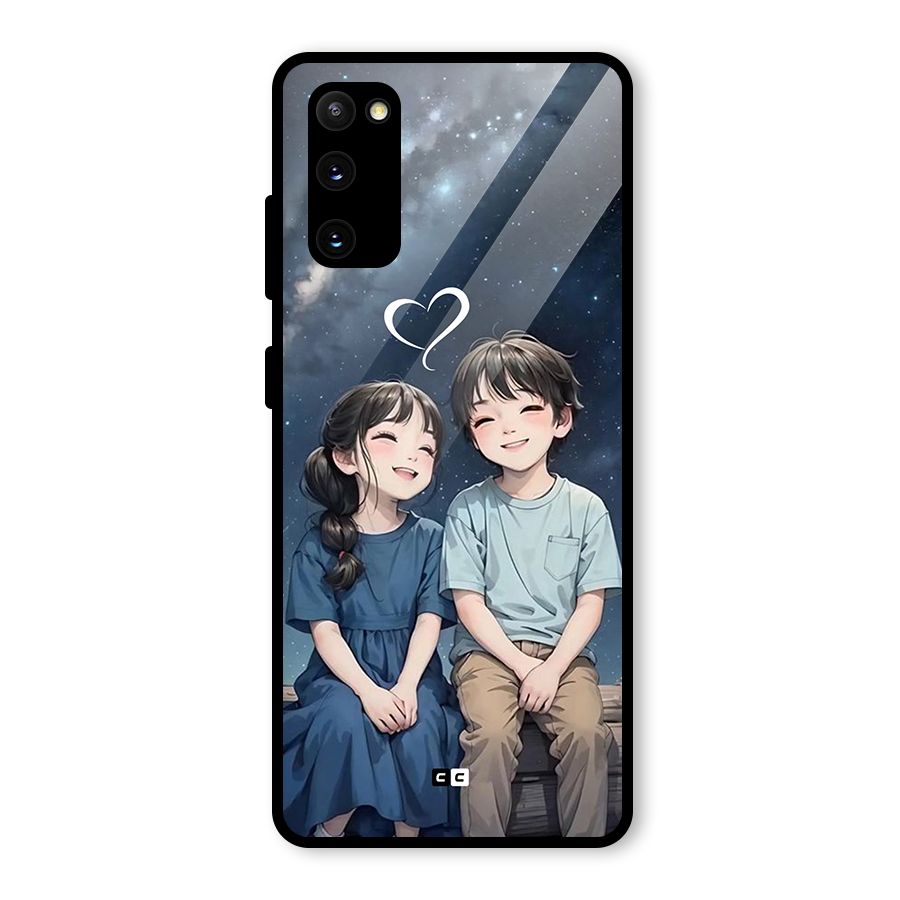Cute Anime Teens Glass Back Case for Galaxy S20 FE 5G