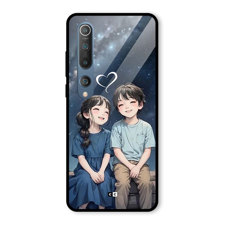Cute Anime Teens Glass Back Case for Mi 10