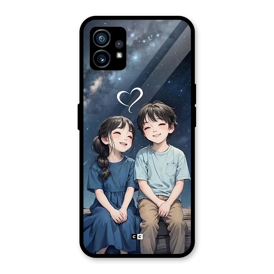 Cute Anime Teens Glass Back Case for Nothing Phone 1