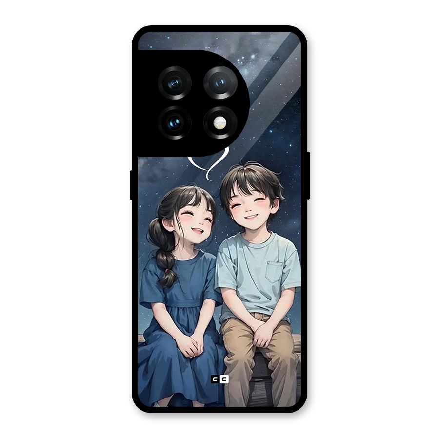 Cute Anime Teens Glass Back Case for OnePlus 11
