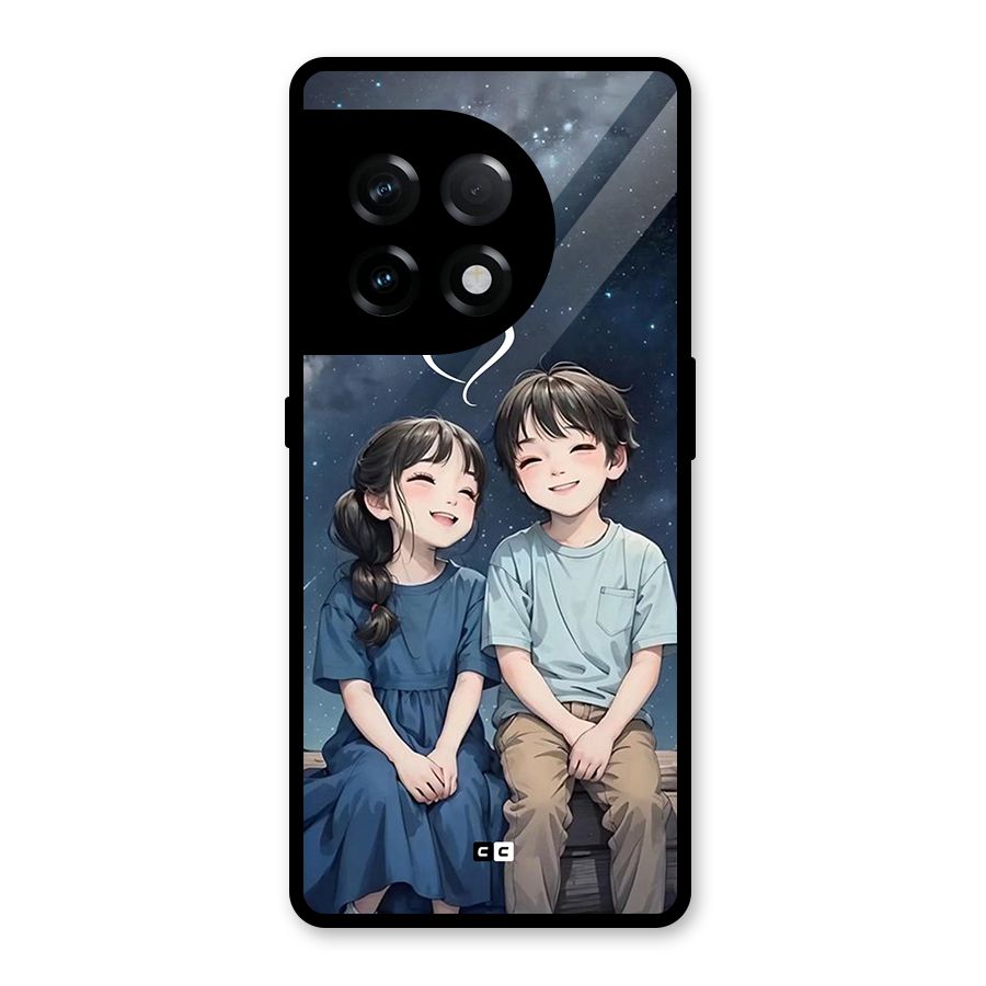 Cute Anime Teens Glass Back Case for OnePlus 11R