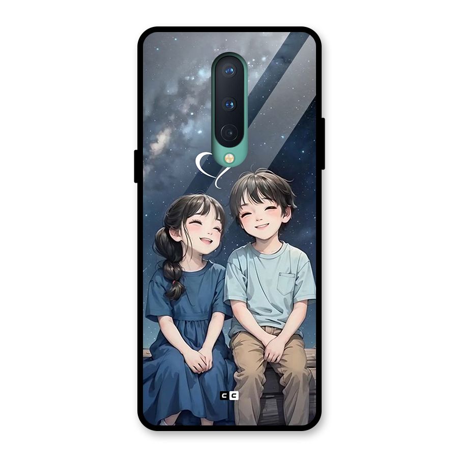 Cute Anime Teens Glass Back Case for OnePlus 8