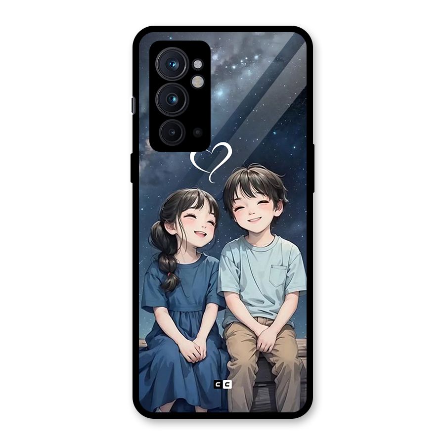 Cute Anime Teens Glass Back Case for OnePlus 9RT 5G