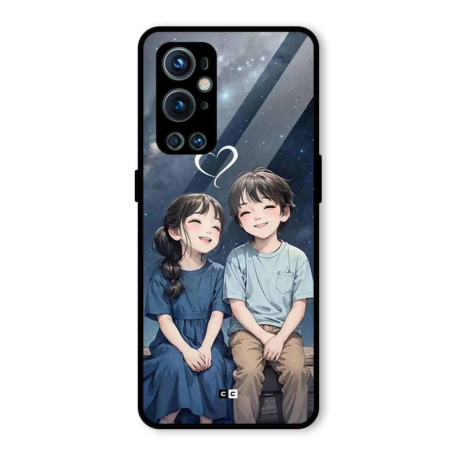 Cute Anime Teens Glass Back Case for OnePlus 9 Pro