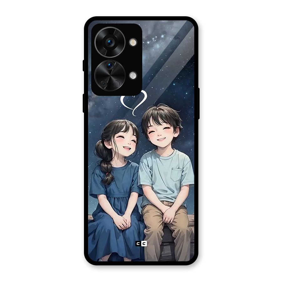 Cute Anime Teens Glass Back Case for OnePlus Nord 2T